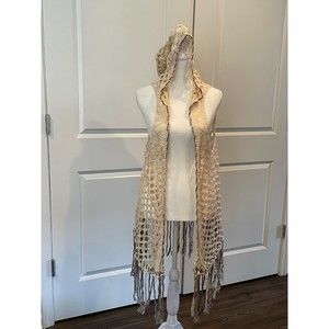 BKE Woven Long Sweater Vest - Small